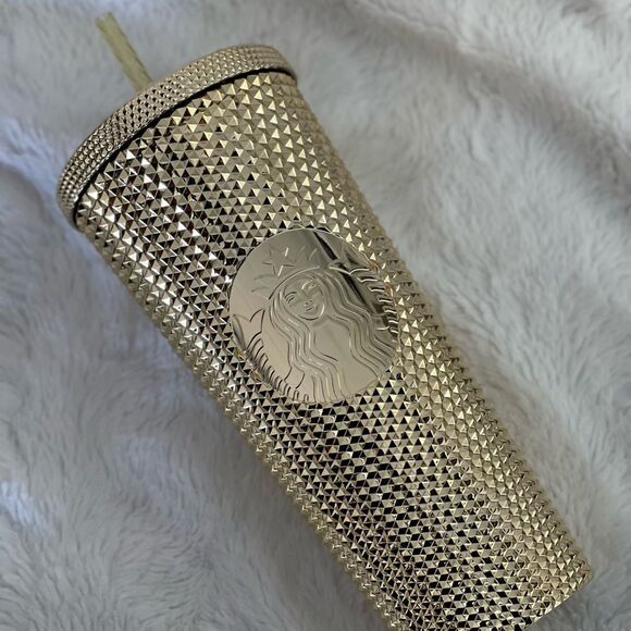 Starbucks gold venti studded metallic tumbler 2022 fall/winter - Picture 9 of 9